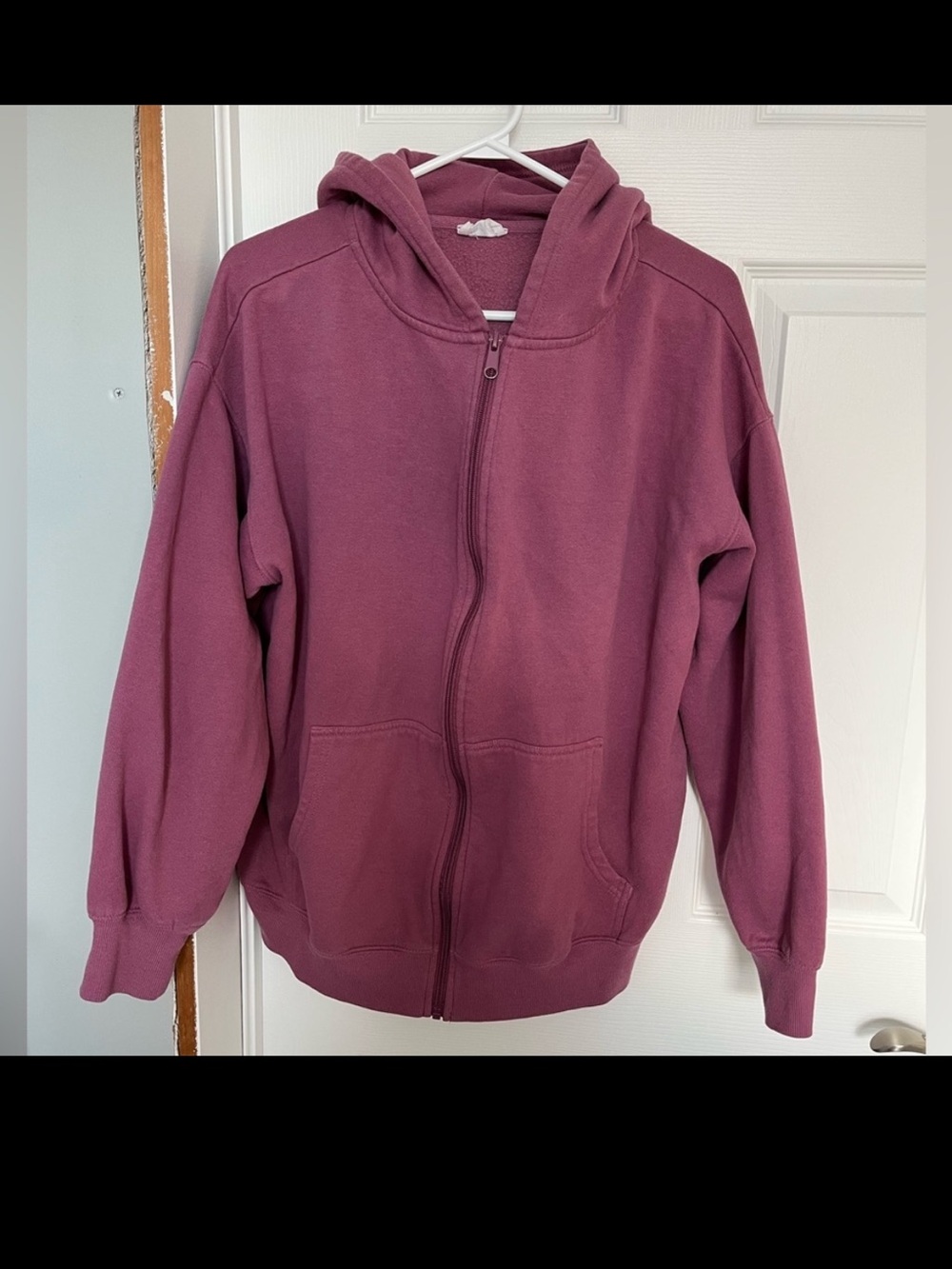 Oversized Purple Zip Up Hoodie